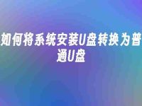 如何将系统安装U盘转换为普通U盘-路由网