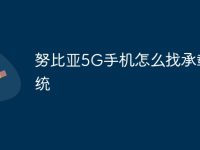 努比亚5G手机怎么找承载系统-路由网