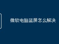 微软电脑蓝屏怎么解决-路由网