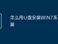 怎么用U盘安装WIN7系统重装-路由网