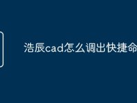 浩辰cad怎么调出快捷命令栏-路由网