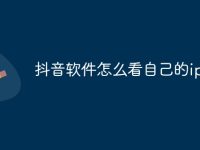 抖音软件怎么看自己的ip地址-路由网