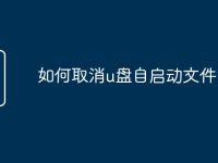 如何取消u盘自启动文件-路由网