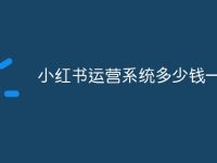 小红书运营系统多少钱一个月-路由网