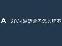 2034游戏盒子怎么玩不了-路由网