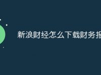 新浪财经怎么下载财务报表-路由网