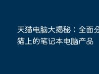 天猫电脑大揭秘:全面分析天猫上的笔记本电脑产品-路由网