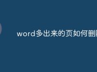 word多出来的页如何删除-路由网