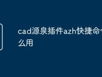 cad源泉插件azh快捷命令怎么用-路由网