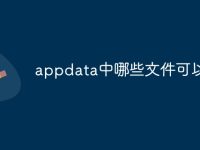 appdata中哪些文件可以删除-路由网