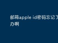邮箱apple id密码忘记了怎么办啊-路由网