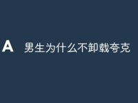 男生为什么不卸载夸克-路由网