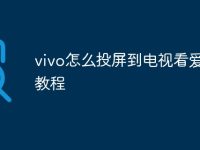 vivo怎么投屏到电视看爱奇艺教程-路由网