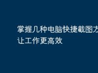掌握几种电脑快捷截图方法，让工作更高效-路由网