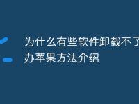 为什么有些软件卸载不了怎么办苹果方法介绍-路由网