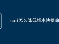 cad怎么降低版本快捷命令-路由网