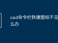 cad命令栏快捷图标不见了怎么办-路由网
