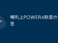 喇叭上POWER4欧是什么意思-路由网