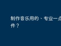 制作音乐用的、专业一点的软件？-路由网