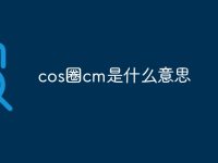 cos圈cm是什么意思-路由网