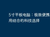 5寸平板电脑:极致便携与实用结合的科技选择-路由网