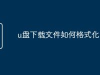 u盘下载文件如何格式化-路由网