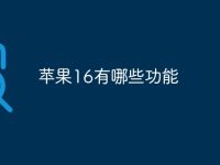 苹果16有哪些功能-路由网
