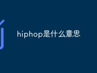 hiphop是什么意思-路由网