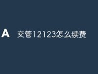 交管12123怎么续费-路由网