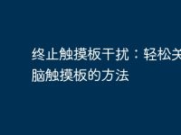 终止触摸板干扰:轻松关闭电脑触摸板的方法-路由网
