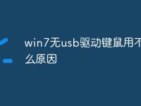 win7无usb驱动键鼠用不了什么原因-路由网