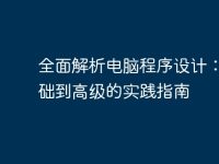 全面解析电脑程序设计:从基础到高级的实践指南-路由网