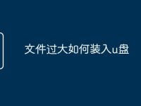 文件过大如何装入u盘-路由网