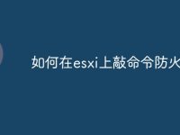 如何在esxi上敲命令防火墙-路由网