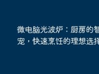 微电脑光波炉:厨房的智能新宠,快速烹饪的理想选择-路由网