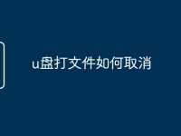 u盘打文件如何取消-路由网