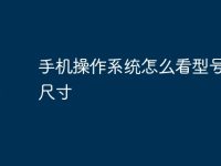 手机操作系统怎么看型号大小尺寸-路由网