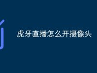 虎牙直播怎么开摄像头-路由网