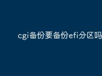 cgi备份要备份efi分区吗?-路由网