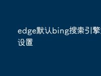 edge默认bing搜索引擎如何设置-路由网