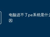 电脑进不了pe系统是什么原因-路由网