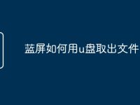 蓝屏如何用u盘取出文件-路由网
