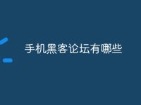 手机黑客论坛有哪些-路由网