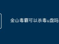 金山毒霸可以杀毒u盘吗-路由网