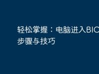 轻松掌握:电脑进入BIOS的步骤与技巧-路由网