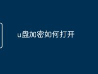 u盘加密如何打开-路由网