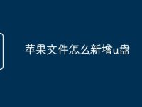 苹果文件怎么新增u盘-路由网