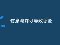 信息泄露可导致哪些-路由网