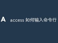 access 如何输入命令行-路由网