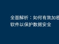 全面解析：如何有效加密电脑软件以保护数据安全-路由网